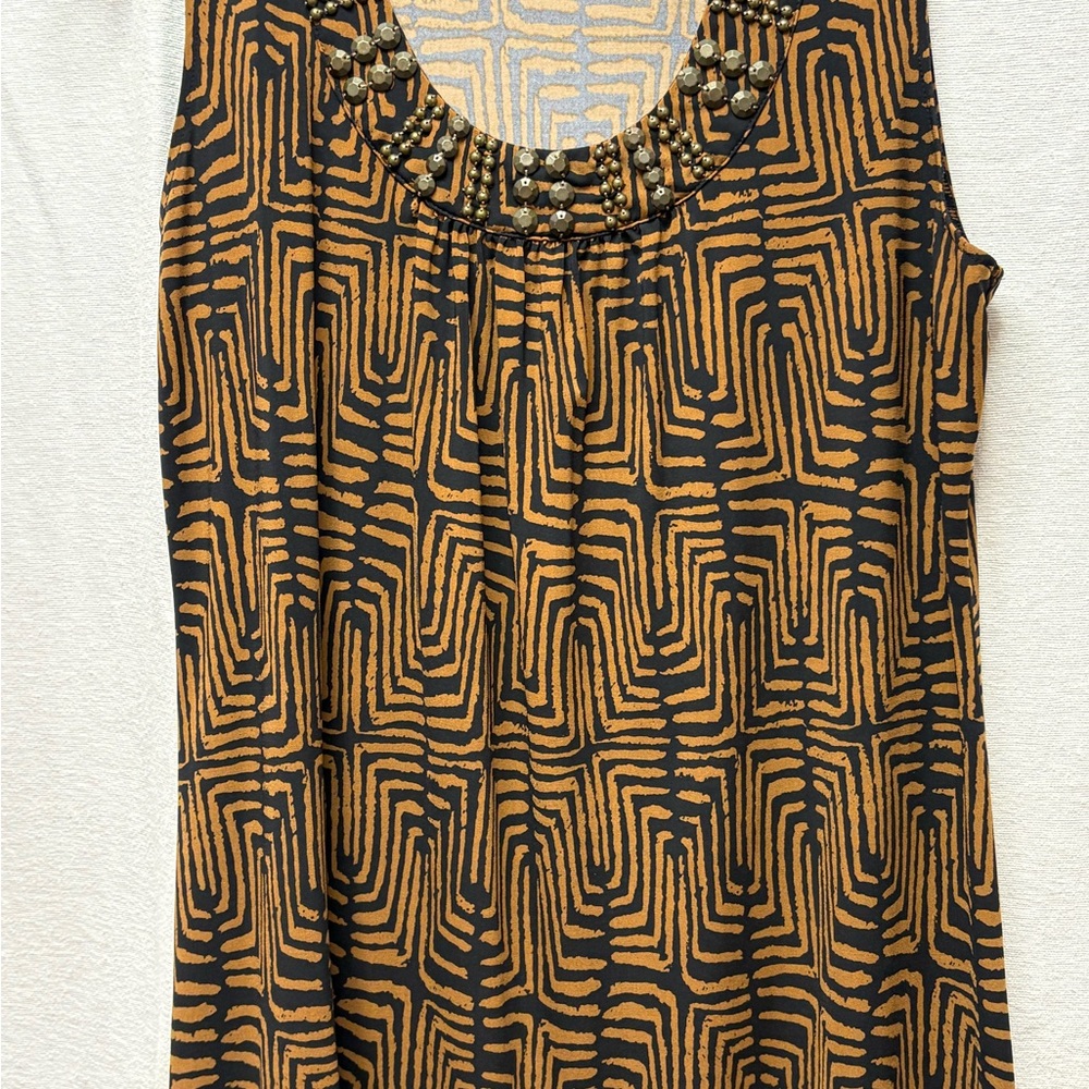 Ruby Rd. Black and Tan Zigzag Dress - Picture 2 of 5